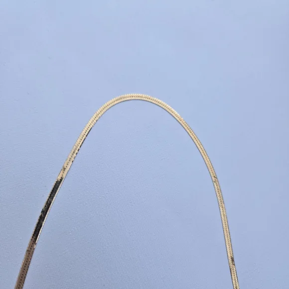 14k Gold Necklace Flat Herringbobe